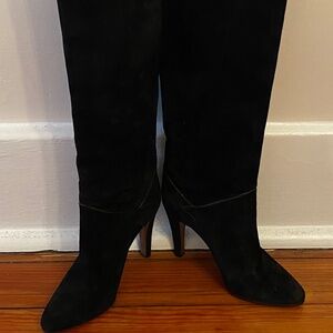 Casadei Women’s Knee Boots Black Suede Size 6.5